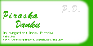 piroska danku business card